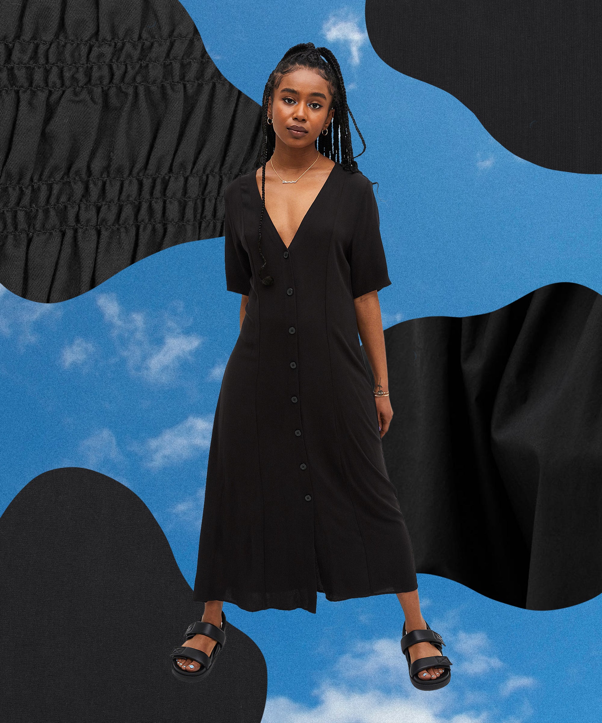 casual black dress